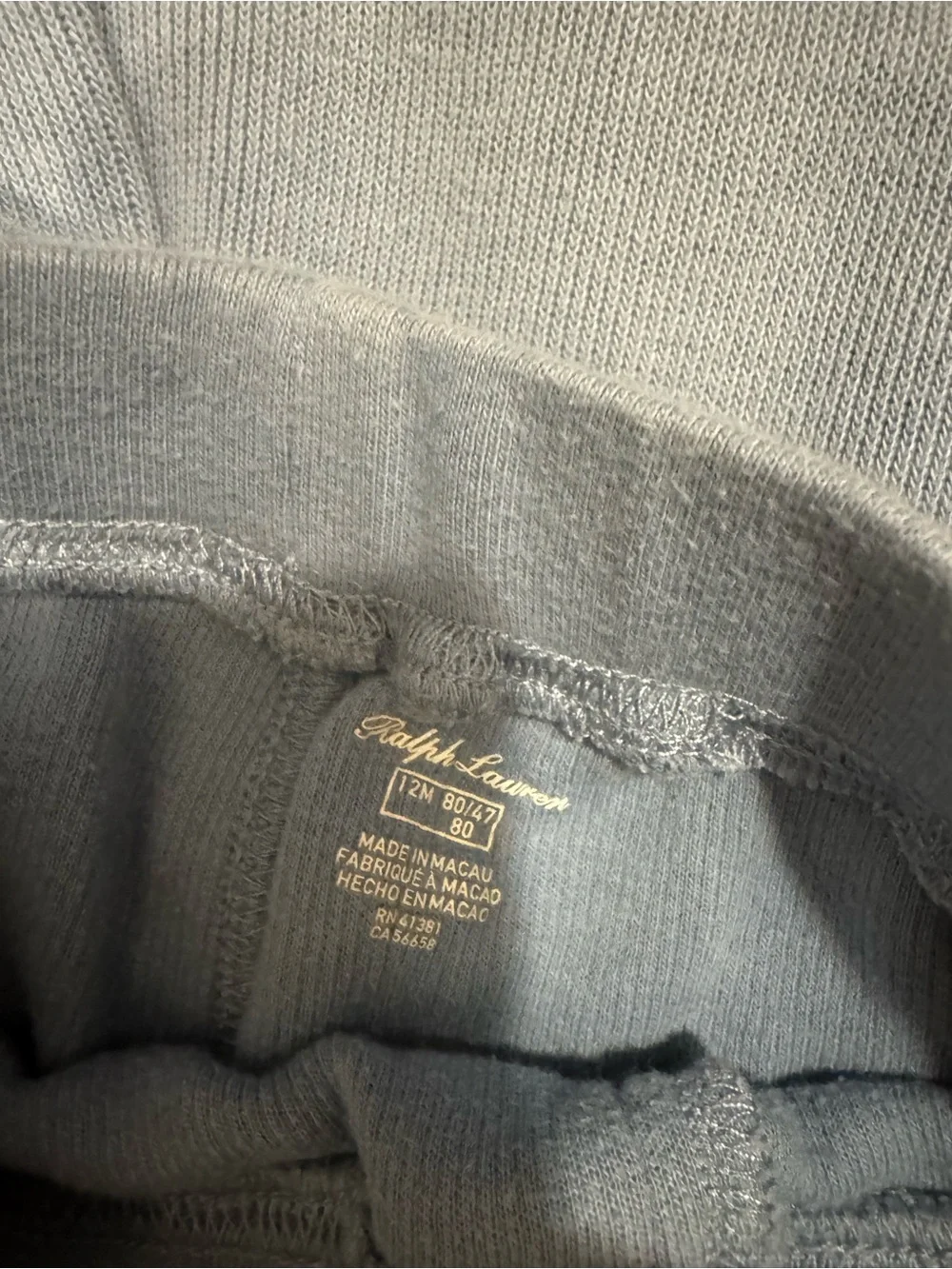 Ralph Lauren Light Blue Cotton Knit Kids Matching Set